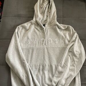 Nike Light Gray Swoosh Hoodie